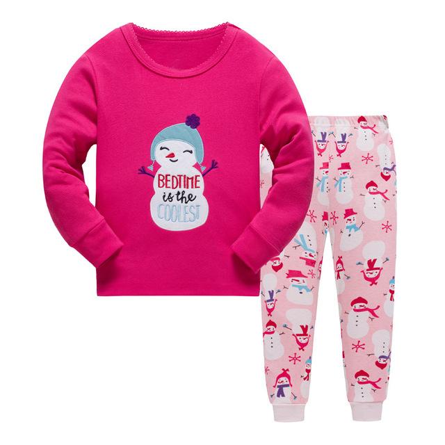 Boys Pajamas Set Cartoon kids Sleepwear Girls cute Home pajamas Children Pajamas Set Bear pattern Girls cotton pyjamas size 2-7Y