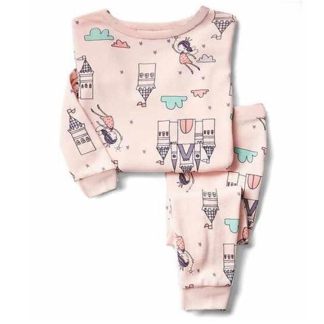 kids Pajamas Sets Girls cartoon sleepwear Boys cotton Long Sleeve nightwear Sets Children Pyjamas Aircraft pattern Fall Pajamas