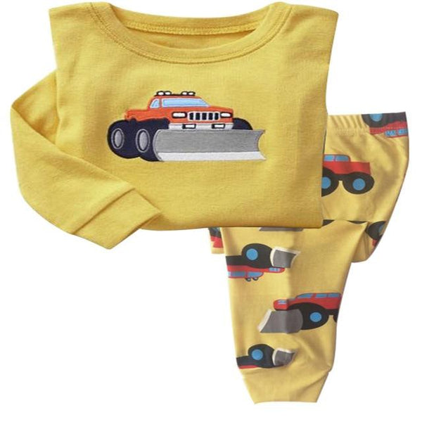 kids Pajamas Sets Girls cartoon sleepwear Boys cotton Long Sleeve nightwear Sets Children Pyjamas Aircraft pattern Fall Pajamas