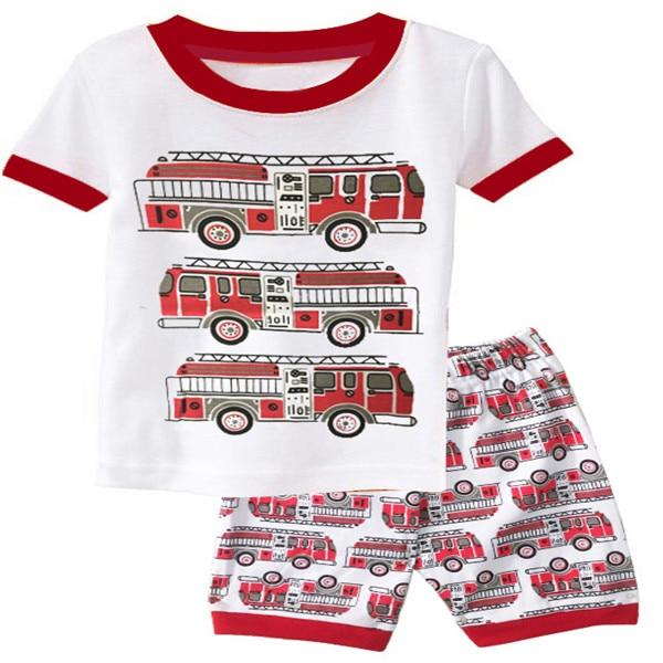 Baby kids Pajamas Set summer children Short Sleeve cotton sleepwear Boys Cartoon pyjamas girls cute home clothing boys nightwear