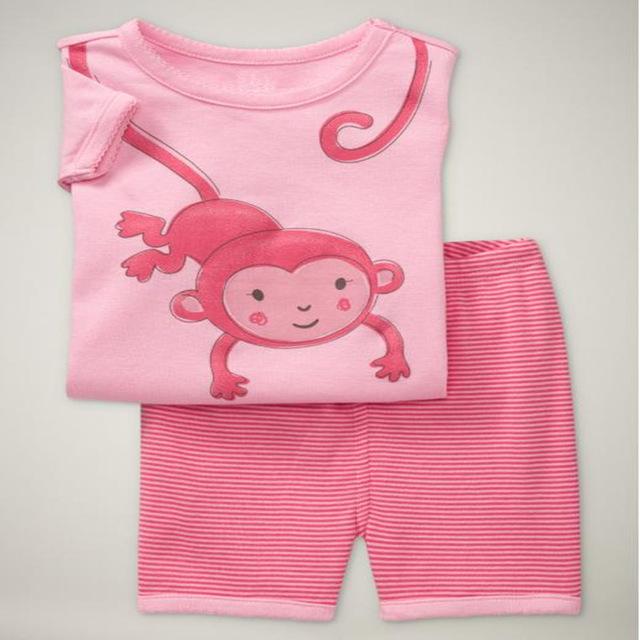 Baby kids Pajamas Set summer children Short Sleeve cotton sleepwear Boys Cartoon pyjamas girls cute home clothing boys nightwear