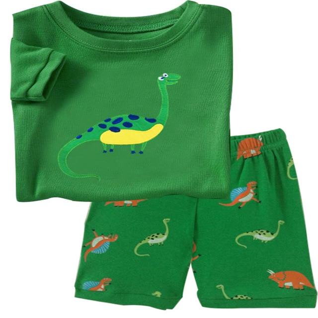 Baby kids Pajamas Set summer children Short Sleeve cotton sleepwear Boys Cartoon pyjamas girls cute home clothing boys nightwear
