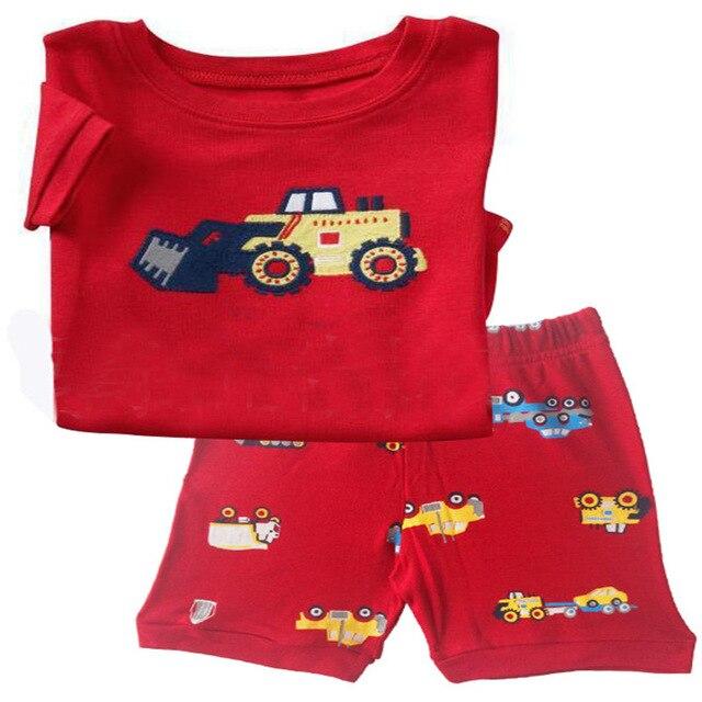 Baby kids Pajamas Set summer children Short Sleeve cotton sleepwear Boys Cartoon pyjamas girls cute home clothing boys nightwear