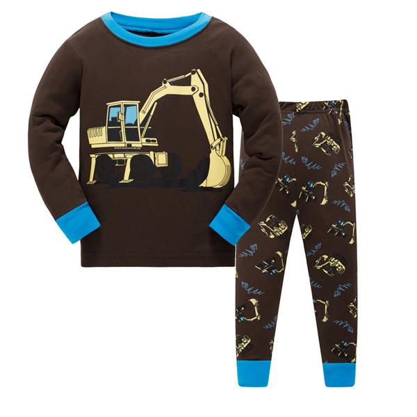 Kids Pajamas Sets boys Dinosaur pattern night suit Children cartoon Sleepwear Girls Pyjamas kids 100% Cotton nightwear size 2-7Y