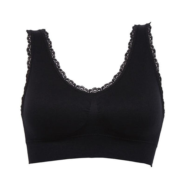 New Women Lady Chic Casual Solid Lace Fitness Bra Padded Bra Tops Stretch Vest lingerie top