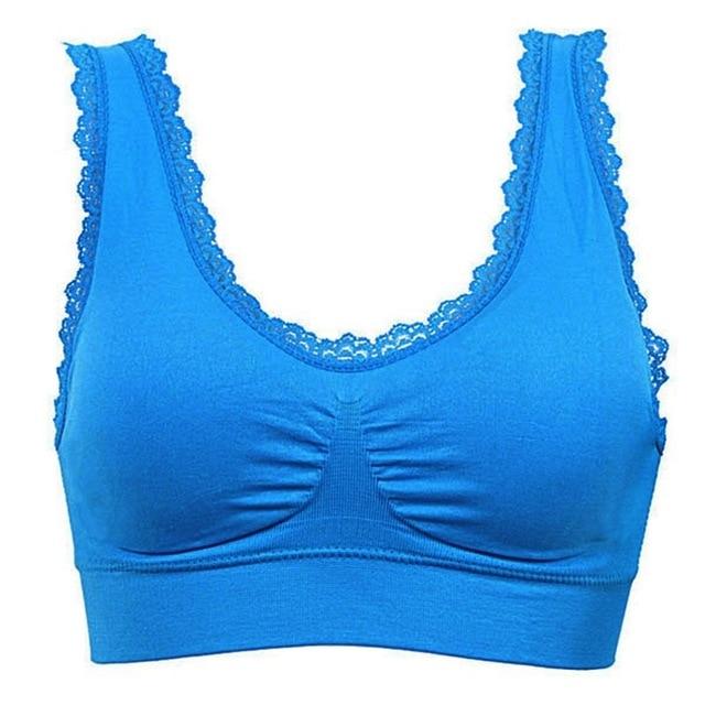 New Women Lady Chic Casual Solid Lace Fitness Bra Padded Bra Tops Stretch Vest lingerie top