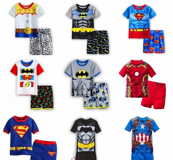 Children Pijamas Kids Boys Pyjamas Pajamas For Boys Sleepwear Baby Pajamas Set Children nightgown Tshort +Shorts  Sports Set
