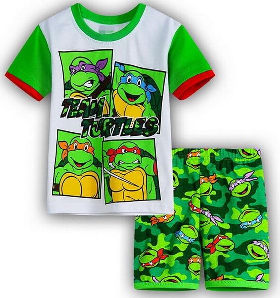 Children Pijamas Kids Boys Pyjamas Pajamas For Boys Sleepwear Baby Pajamas Set Children nightgown Tshort +Shorts  Sports Set