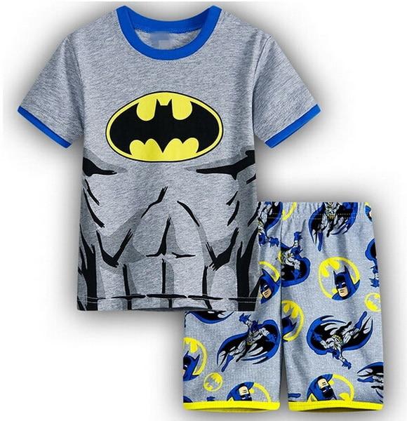 Children Pijamas Kids Boys Pyjamas Pajamas For Boys Sleepwear Baby Pajamas Set Children nightgown Tshort +Shorts  Sports Set
