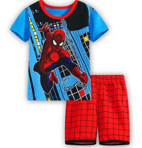 Children Pijamas Kids Boys Pyjamas Pajamas For Boys Sleepwear Baby Pajamas Set Children nightgown Tshort +Shorts  Sports Set