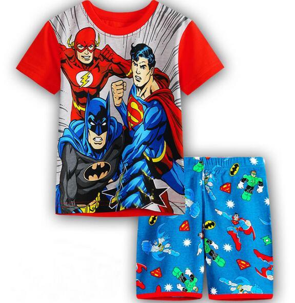 Children Pijamas Kids Boys Pyjamas Pajamas For Boys Sleepwear Baby Pajamas Set Children nightgown Tshort +Shorts  Sports Set