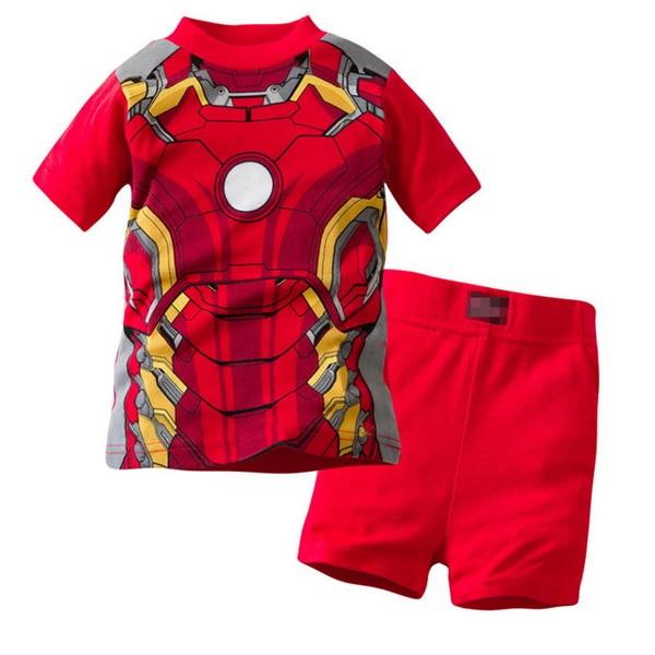 Children Pijamas Kids Boys Pyjamas Pajamas For Boys Sleepwear Baby Pajamas Set Children nightgown Tshort +Shorts  Sports Set