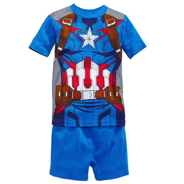 Children Pijamas Kids Boys Pyjamas Pajamas For Boys Sleepwear Baby Pajamas Set Children nightgown Tshort +Shorts  Sports Set