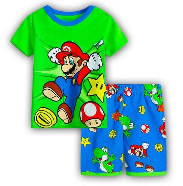 2017 New summer Baby Sleepwears Top quality Suits Boys short Pajamas Children Pyjamas Girls Cartoon Pijamas Kids Clothing set