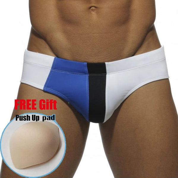 Hot! 2018 New Swimwear Men low Waist Sexy Mens Swim Briefs Patchwork Men's swimming trunks Beach Shorts Swimsuit Men Gay