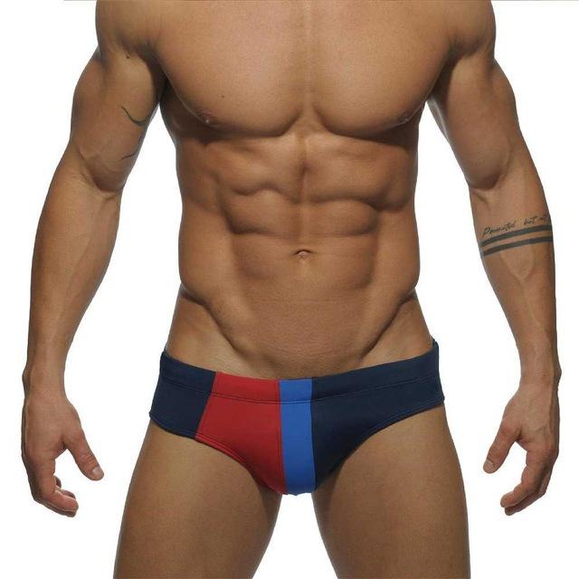 Hot! 2018 New Swimwear Men low Waist Sexy Mens Swim Briefs Patchwork Men's swimming trunks Beach Shorts Swimsuit Men Gay
