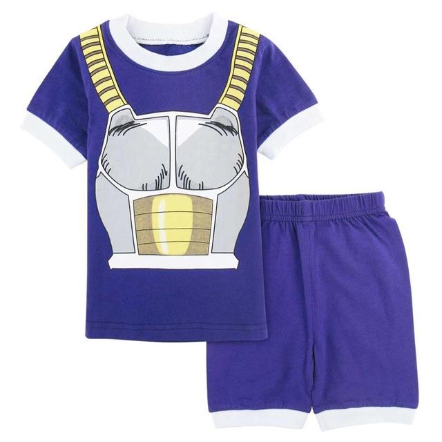 Kids Baby Boys Cartoon Vegeta Goku Costume Clothing Short Sleeve Sleepwear Pajamas Children Pajamas Set  Summer Homewear Pyjamas