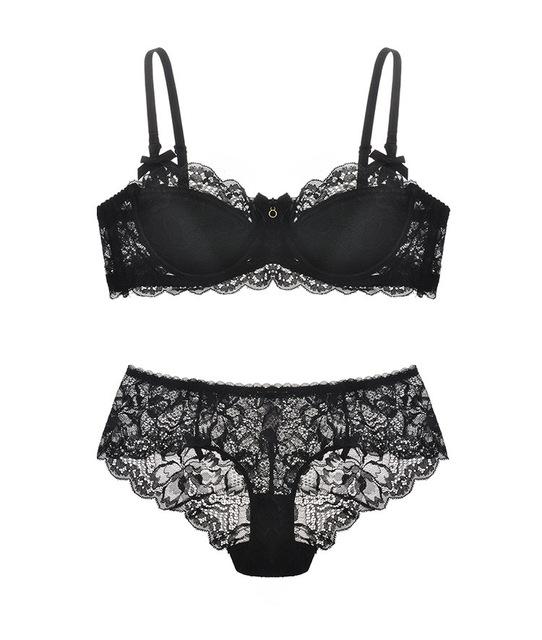 New arrival lace underwear female French thin sexy push up bra set comfortable padded bra set