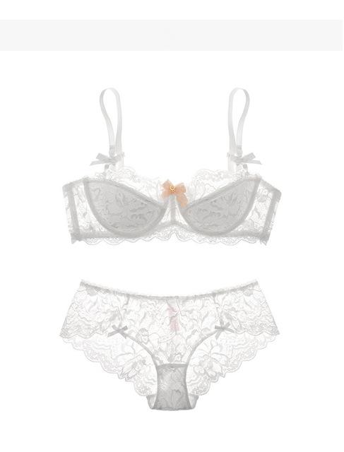 New arrival lace underwear female French thin sexy push up bra set comfortable padded bra set