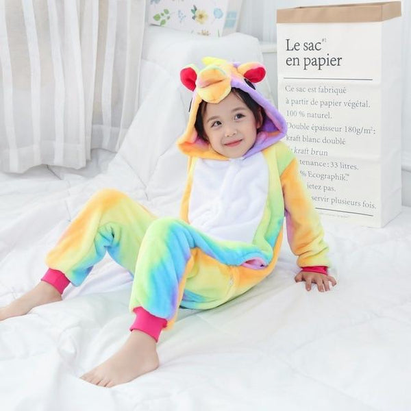 Children Pajamas Unicorn Pyjamas Kids Pajama One piece Cartoon Pajama Unisex Warm Winter Cute Pijamas Unicornio pijama infantil