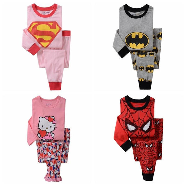 Hot children cotton pajamas Children's clothing boys and girls cartoon pajamas Childrens Nightdress Pyjamas Pijamas