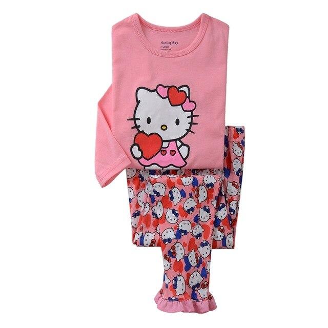 Hot children cotton pajamas Children's clothing boys and girls cartoon pajamas Childrens Nightdress Pyjamas Pijamas