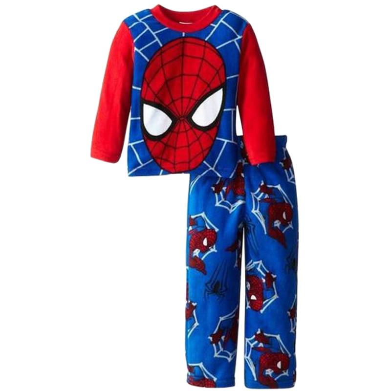 Cartoon Spiderman Boys Pajamas Children Clothing Sets Boys Clothes Baby Pajamas Long Sleeve Kids Tracksuit Autumn Winter