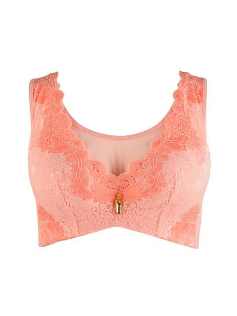 Women's Sexy lace vest black red bra plus size bralette thin full cup brassiere soft comfort push up size bra 85 90 95 100 B C D