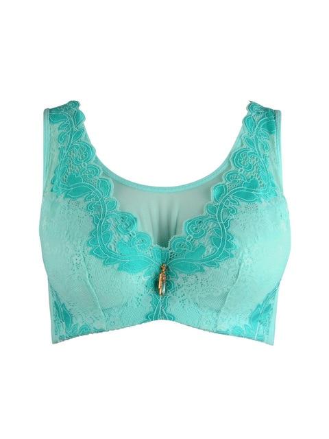 Women's Sexy lace vest black red bra plus size bralette thin full cup brassiere soft comfort push up size bra 85 90 95 100 B C D