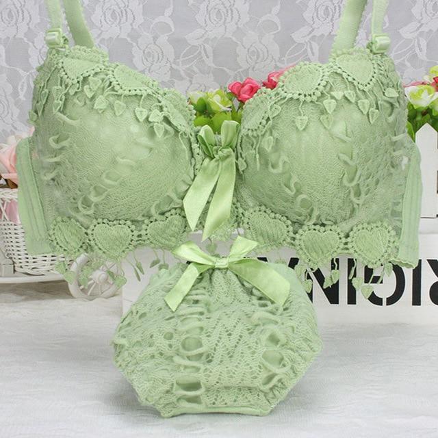 Hot Sale Women Underwear Set Cotton Bra Panty Set Brand Embroidery Tassel Sexy Lingerie Brassiere Sets Push Up bra brief sets
