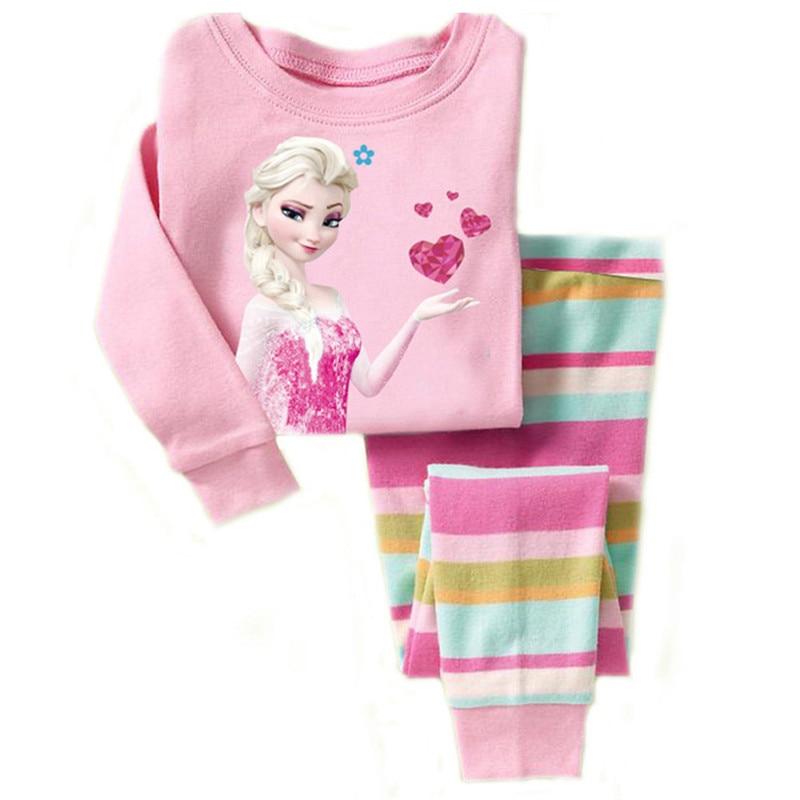 2018 Christmas Children Super Warm Cotton Clothing Suit Baby Girls Boys Deer Pyjamas T-shirt Stripe Pants 2pcs Kids Pajamas Set