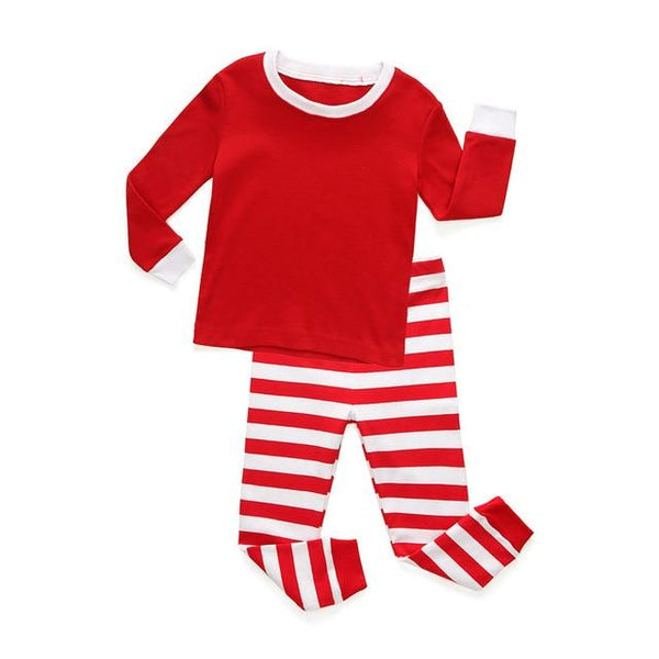 TINOLULING kids dark blue gray striped pajamas children red white stripe sleepwear chirstmas pyjamas boys girls pijamas for 1-8T