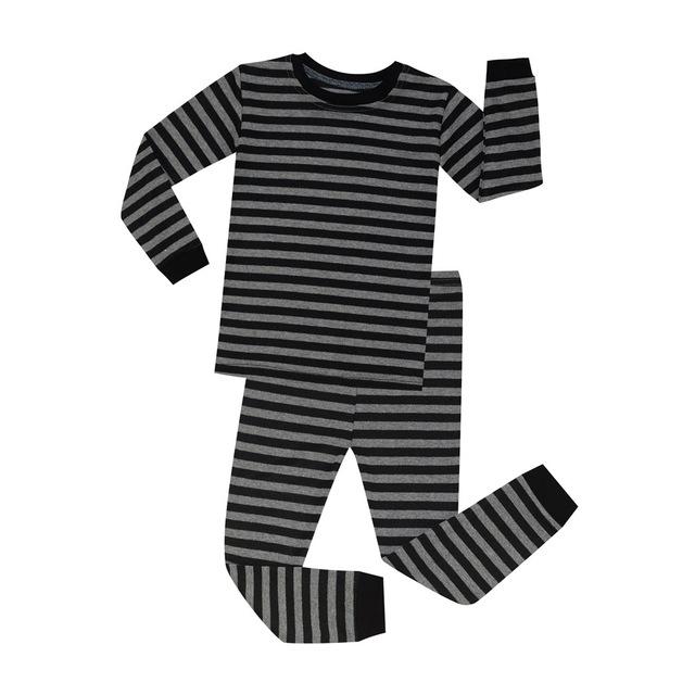 TINOLULING kids dark blue gray striped pajamas children red white stripe sleepwear chirstmas pyjamas boys girls pijamas for 1-8T