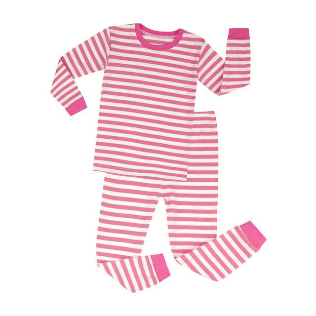 TINOLULING kids dark blue gray striped pajamas children red white stripe sleepwear chirstmas pyjamas boys girls pijamas for 1-8T