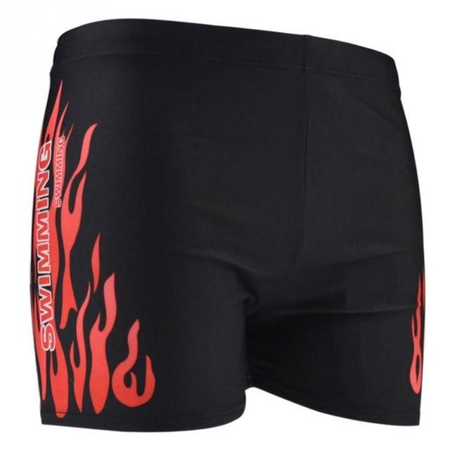 2018 New Arrivie Swimwear Men Swimming Trunks Hot Swimsuits Boxer Shorts Flame Print Swim Suit Beach Shorts Wear