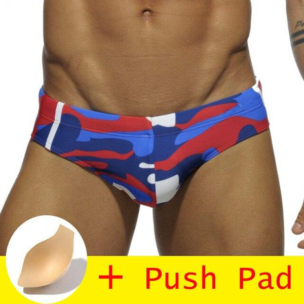 2018All Hot Swimwear Men Brief With Push Pad Sexy Swimsuit Men Waterproof Swimming Trunks For Bathing Shorts Avoid Embarrassment