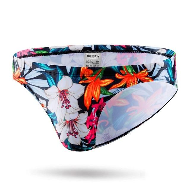 new men's swimming trunks triangular briefs swimwear low waist sexy bikini wear pool shorts bathing suit repellent