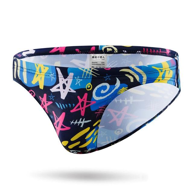 new men's swimming trunks triangular briefs swimwear low waist sexy bikini wear pool shorts bathing suit repellent