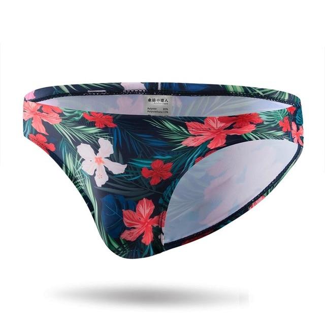 new men's swimming trunks triangular briefs swimwear low waist sexy bikini wear pool shorts bathing suit repellent