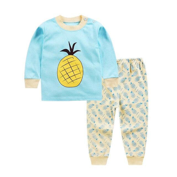 Kids Sleepwear Long Sleeve Pajama Sets Autumn Winter Baby Girls Clothes Set Cartoon 2piece Baby Clothing Cotton Pajamas For Boys