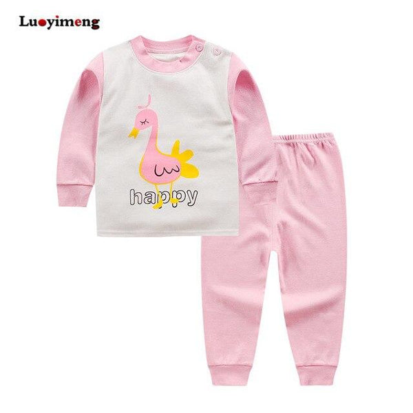 Kids Sleepwear Long Sleeve Pajama Sets Autumn Winter Baby Girls Clothes Set Cartoon 2piece Baby Clothing Cotton Pajamas For Boys