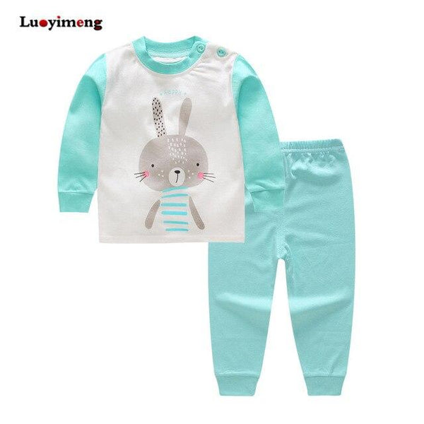 Kids Sleepwear Long Sleeve Pajama Sets Autumn Winter Baby Girls Clothes Set Cartoon 2piece Baby Clothing Cotton Pajamas For Boys