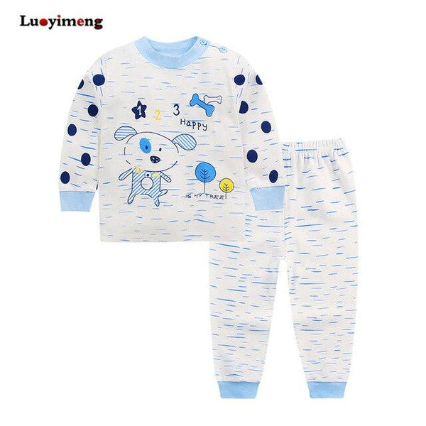Kids Sleepwear Long Sleeve Pajama Sets Autumn Winter Baby Girls Clothes Set Cartoon 2piece Baby Clothing Cotton Pajamas For Boys