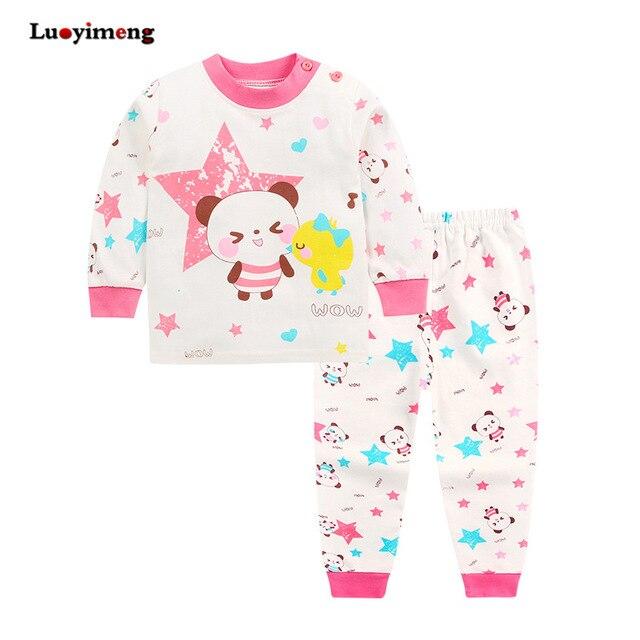 Kids Sleepwear Long Sleeve Pajama Sets Autumn Winter Baby Girls Clothes Set Cartoon 2piece Baby Clothing Cotton Pajamas For Boys