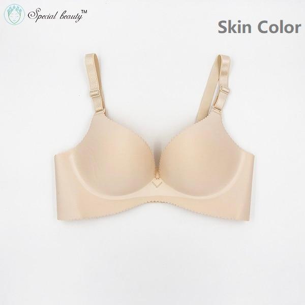 Special beauty!!!Free shipping!!!Super Push Up Smooth One-Piece Seamless Wireless Simple Seamless Nine colors Sexy Bra