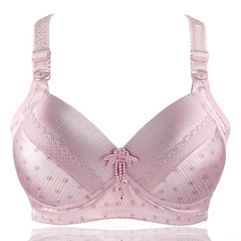 Slimgril Women's Health Sexy Push-up Bra Wire Free Adjusted Thin B C  3/4 Cup Big Size Bras Female Lingerie 36 38 40 42 44