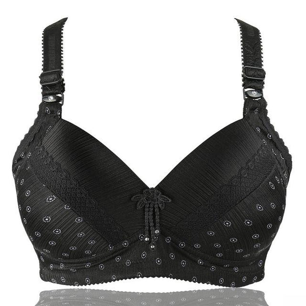 Slimgril Women's Health Sexy Push-up Bra Wire Free Adjusted Thin B C  3/4 Cup Big Size Bras Female Lingerie 36 38 40 42 44