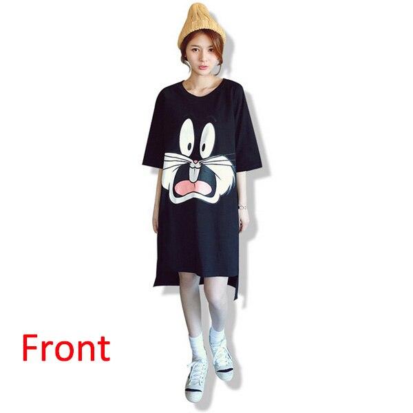 Women Cotton Night Dress Summer Cartoon Sleepwear Loose Nightgowns Nighty Nightwear Sleepshirts Night Gown Sleep Wear Home Dress