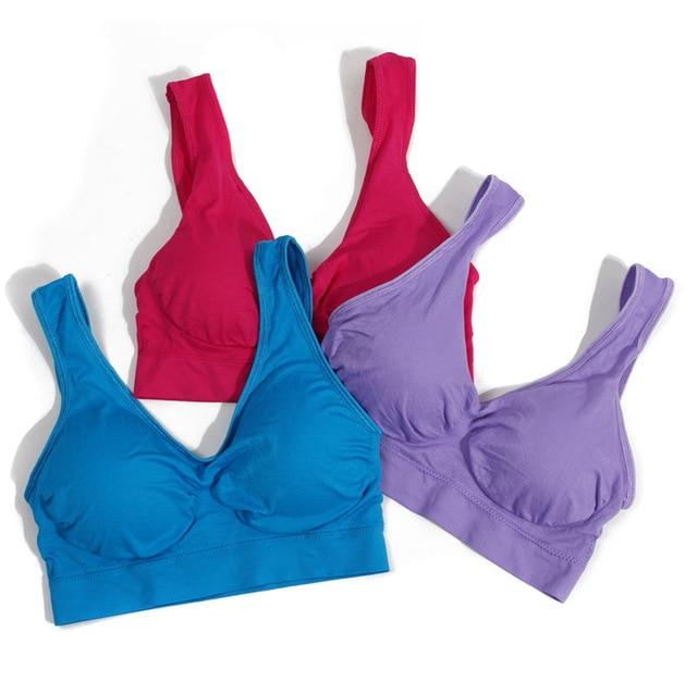 New Arrival 3pcs/set Sports Bra with Removable Pads Seamless Sleeping Bra Push Up Bras Plus Size XXXL Wireless Underwear