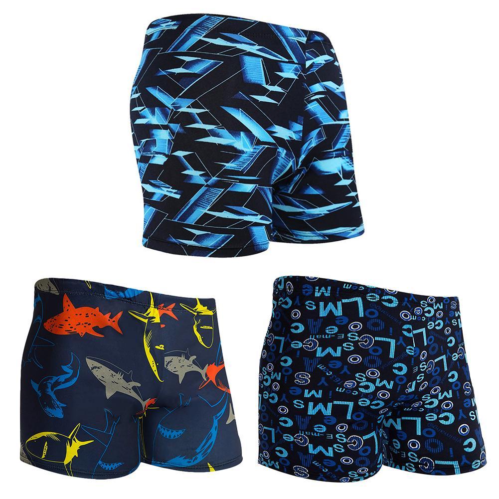 Multi Prints Men Elastic Swimming Trunk Swimwear Beach Swim Sport Short Briefs Surfing Summer Swimsuit Boxer Shorts Bathing Suit